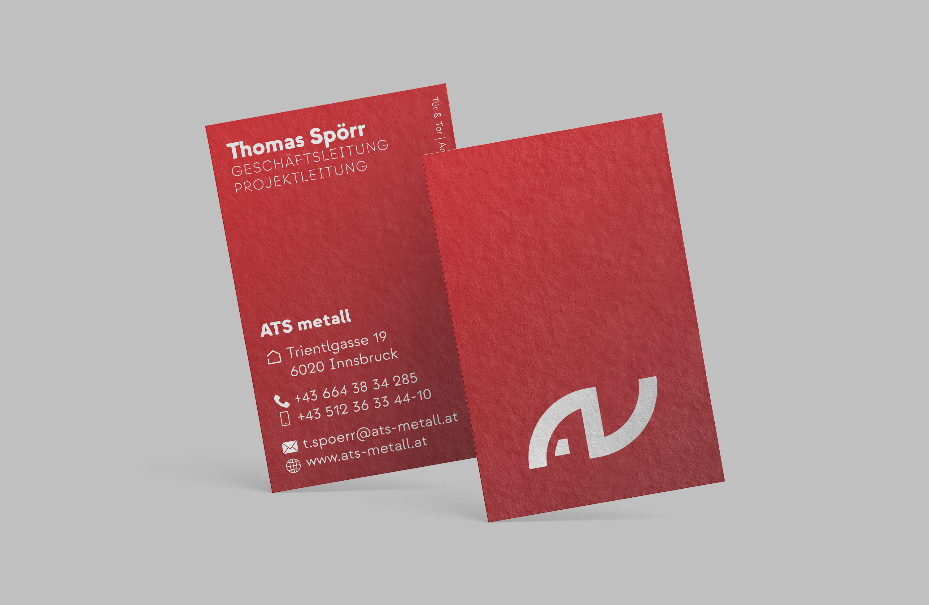 ATS Metall Visitenkarten Druckprodukt